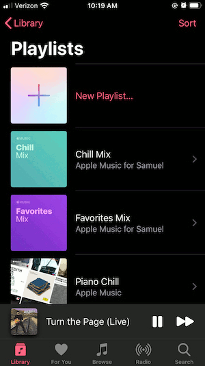 iOS 13’s Playlist screen